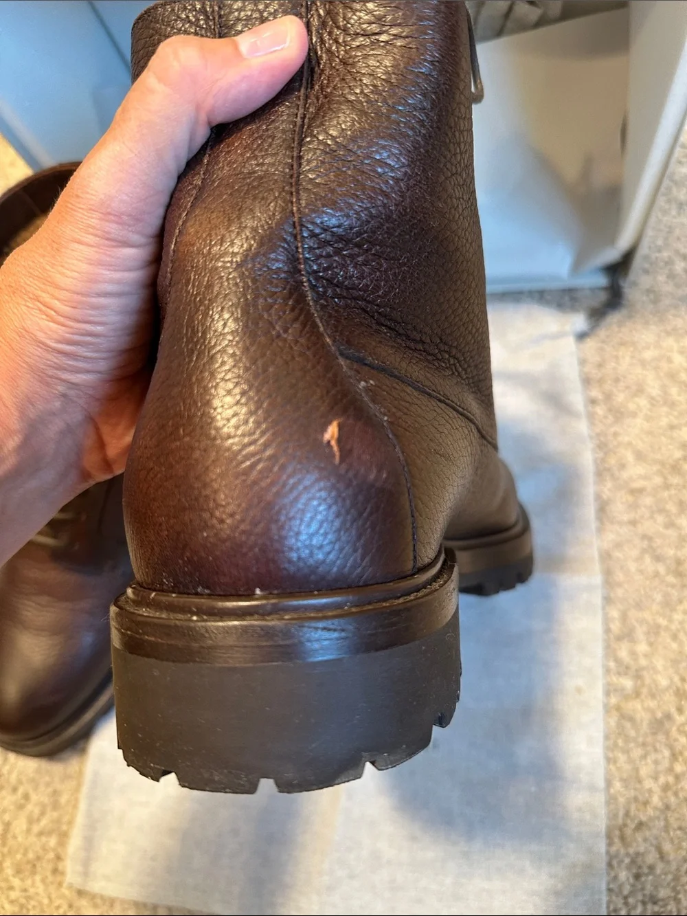 Brunello Cucinelli Dark Brown Leather Lace-Up Boots